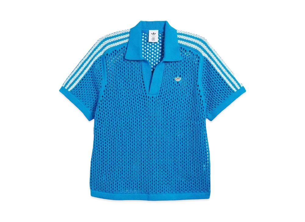 adidas x CLOT Crochet Polo "Bright Blue"