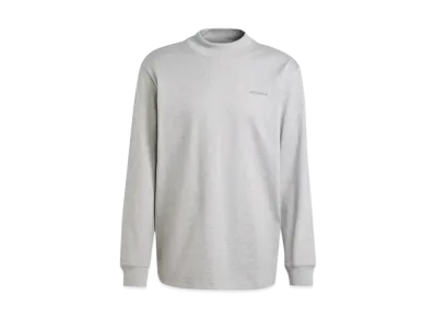 adidas Long Sleeve Mock Neck T-Shirt "Medium Grey"