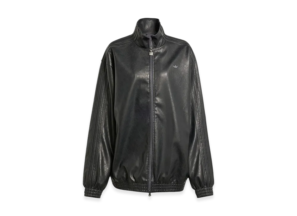 adidas Pleather Firebird Oversized Tracktop "Utility Black"