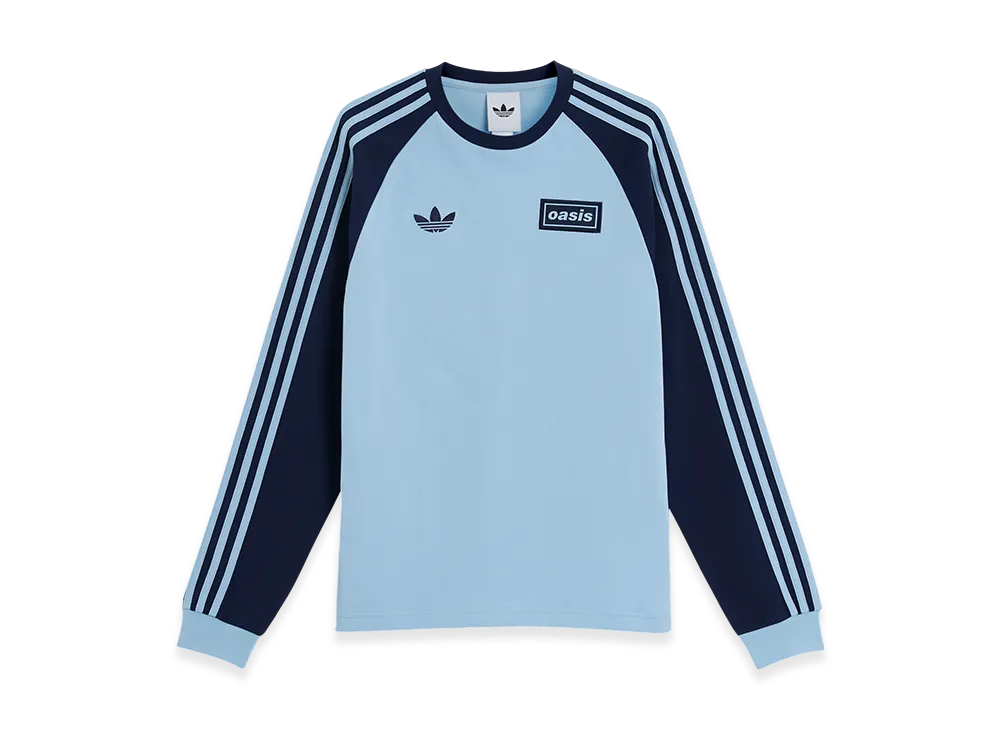 adidas x Oasis Live '25 Tokyo Japan Tour Three Stripes Long Sleeve T-Shirt (Japan Exclusive) "Light Blue"