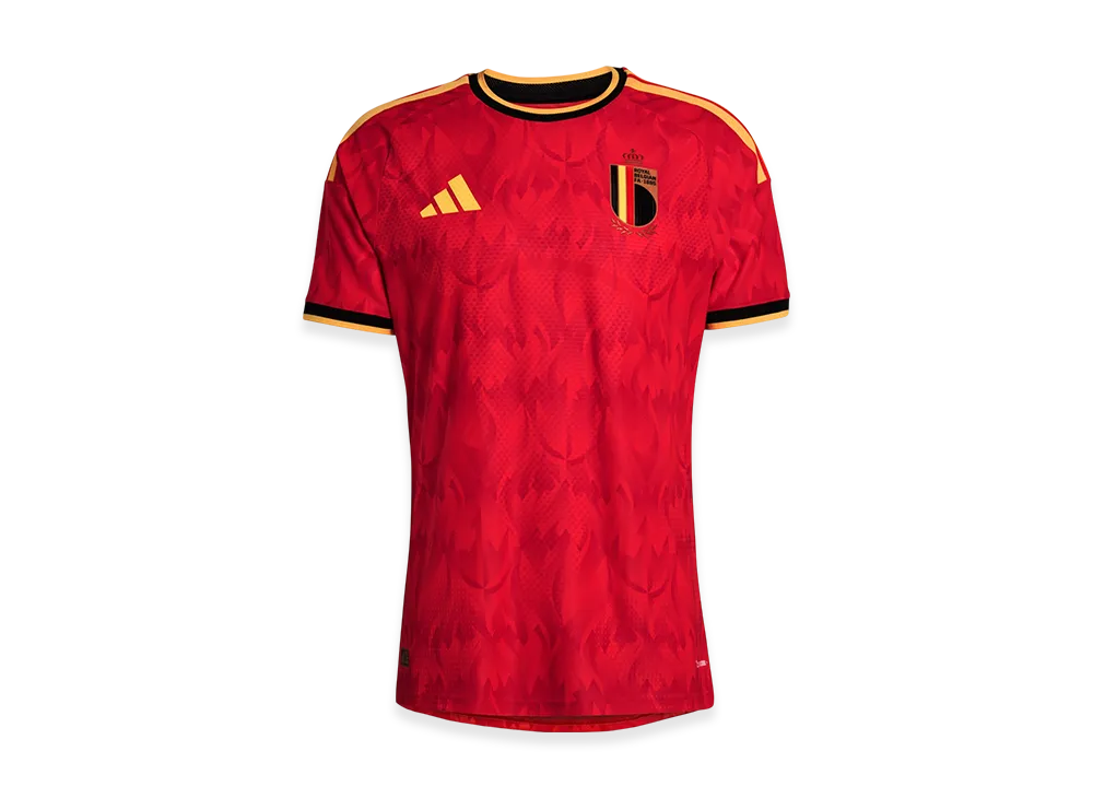 adidas Belgium 26 Home Authentic Jersey "Red/Bold Gold"