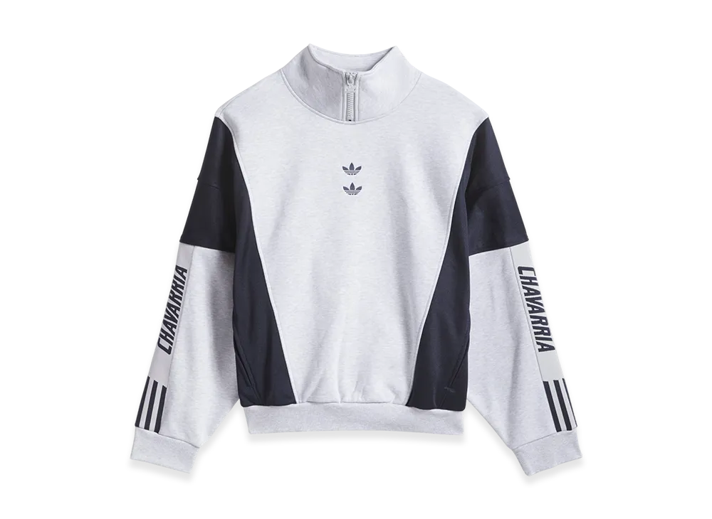 adidas x Willy Chavarria Watsonville Mock Neck Jumper "LightGreyHeather/LegendInk"