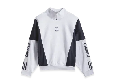adidas x Willy Chavarria Watsonville Mock Neck Jumper "LightGreyHeather/LegendInk"