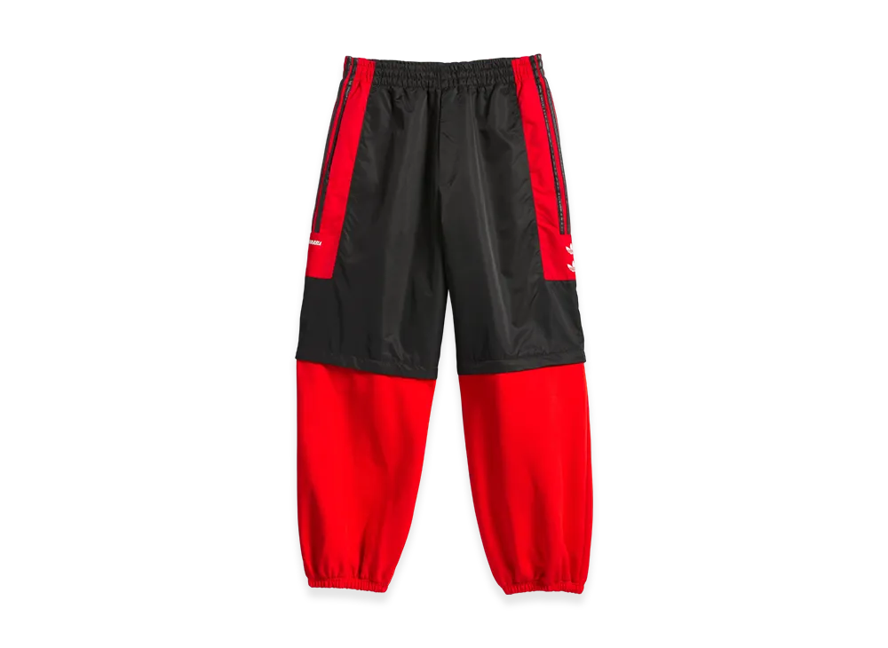 adidas x Willy Chavarria Fleece Zip Off Pants "Black/Red"