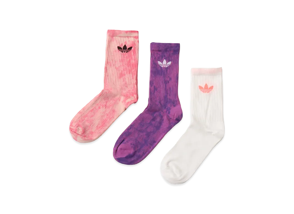 アディダス タイダイ クルーソックス 3ペア "マルチ"