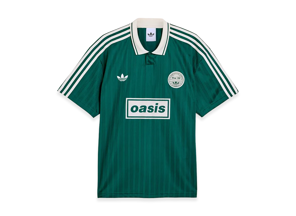 adidas x Oasis Tour Jacquard Jersey "Collegiate Green/Cream White"