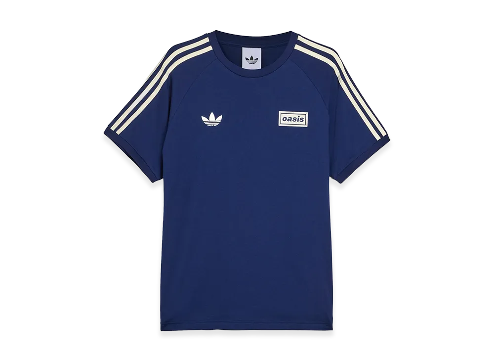 adidas x Oasis Tour 3-Stripes T-Shirt "Night Indigo/Cream White"