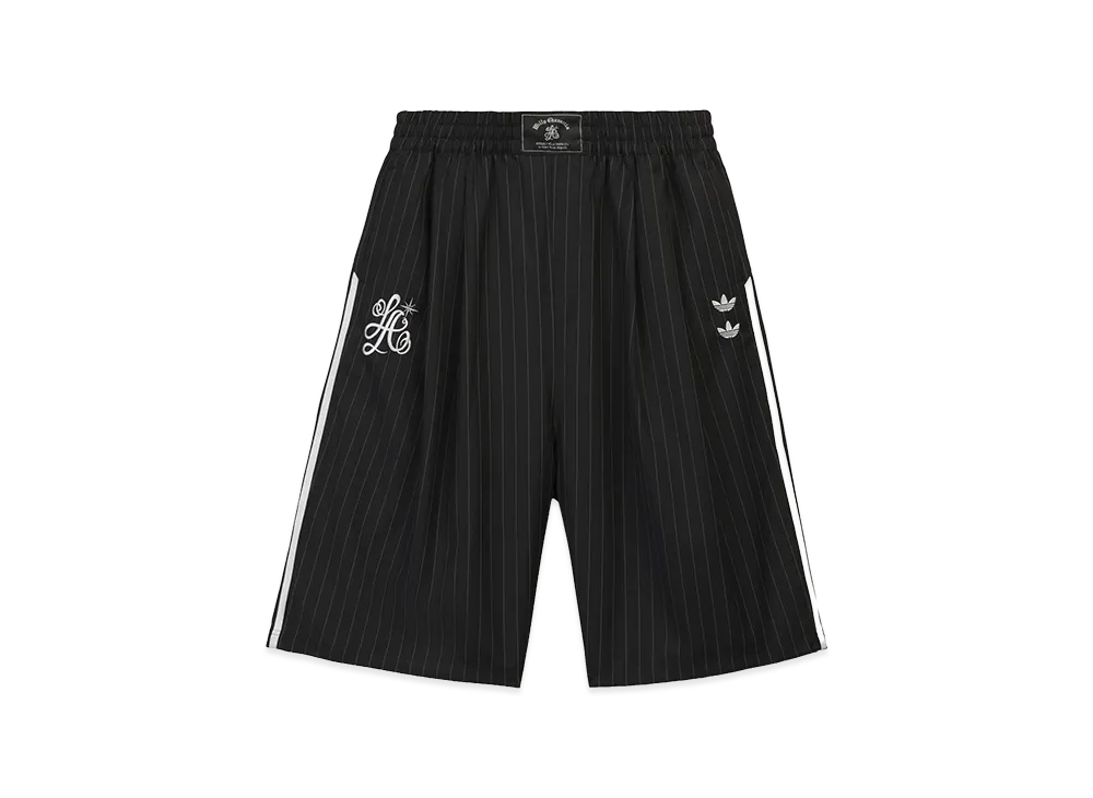 adidas x Willy Chavarria Pinstripe Long Shorts "Black/White"