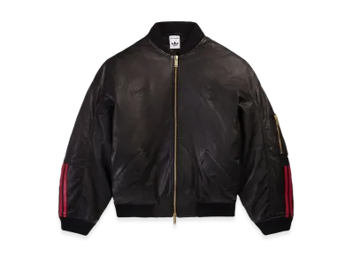 adidas x Willy Chavarria Leather Bomber Jacket "Black"