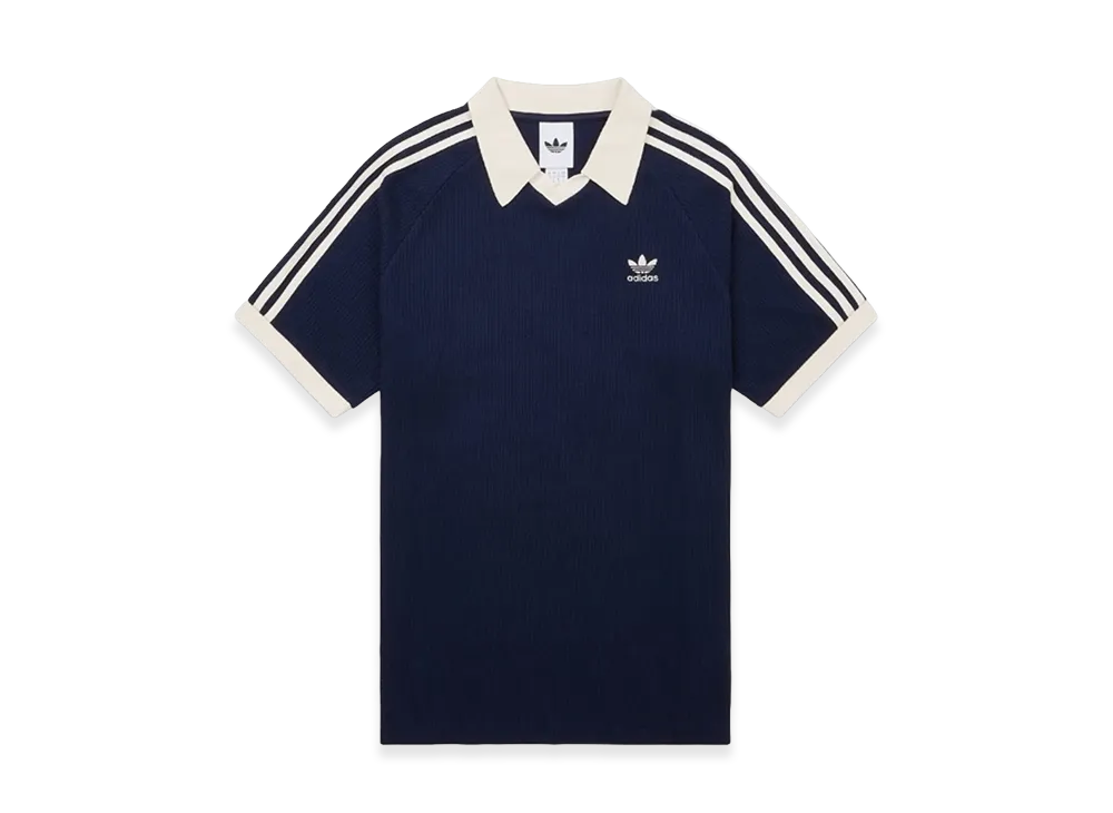 adidas Waffle Short Sleeve Polo Shirt "Navy"