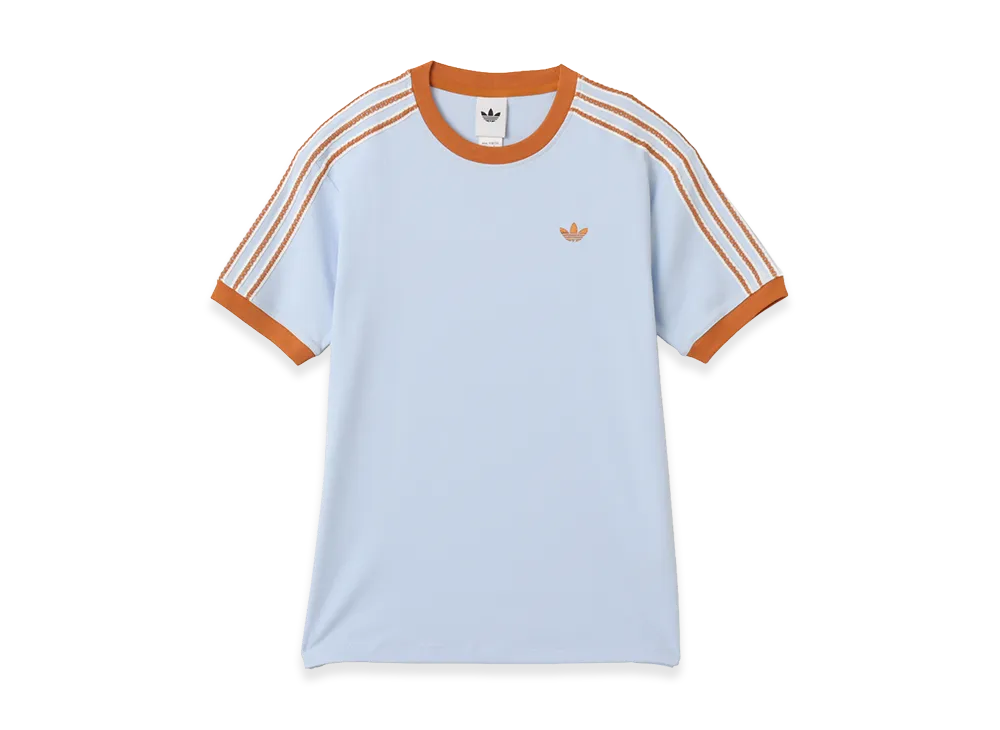 adidas Women's Summer Glow Advanced Three Stripes T-Shirt "Light Blue"