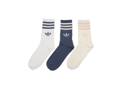 adidas 3-Stripes Crew Socks 3 Pairs "Blue/Pink"
