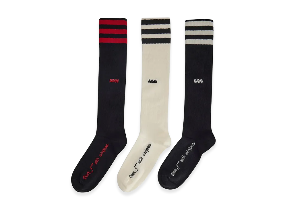 adidas x Avavav Knee Socks "Cream White/Black/Black"