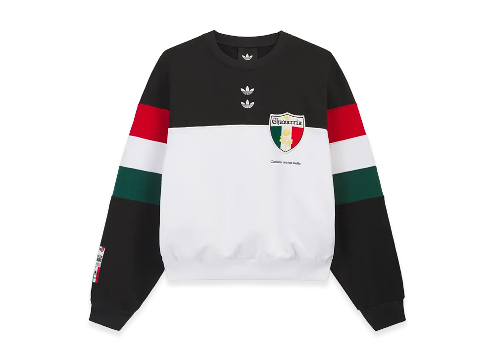 adidas x Willy Chavarria Fleece Crewneck Sweatshirt "Black/White"