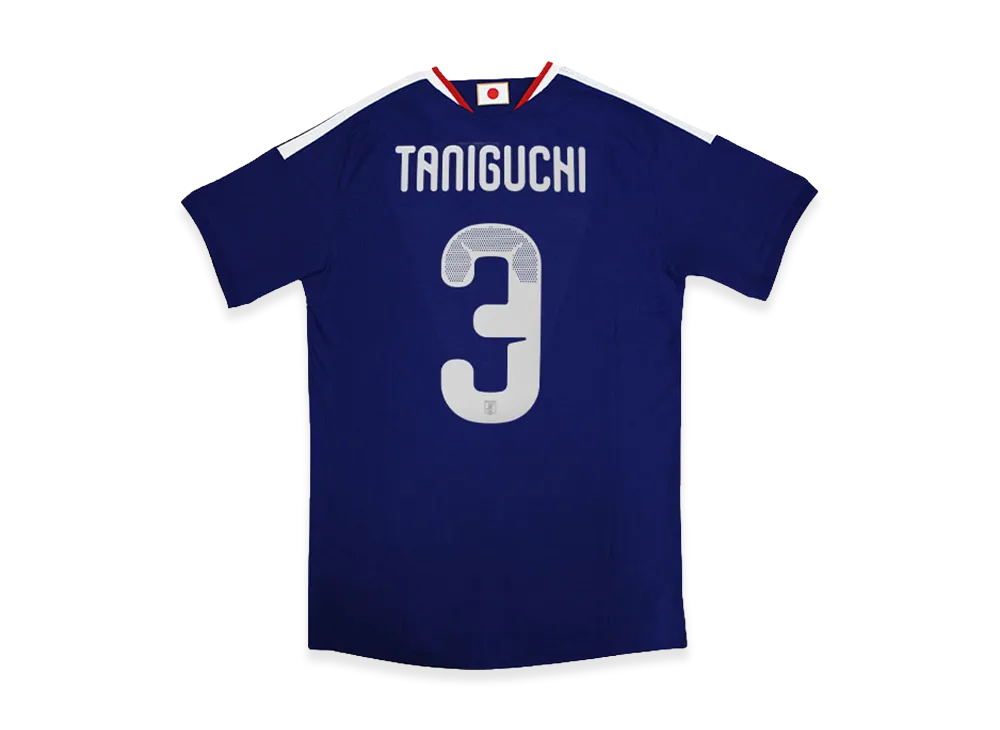 adidas Soccer Japan 2026 Home Authentic Jersey #3 Shogo Taniguchi "Japan Blue/Ash Blue"