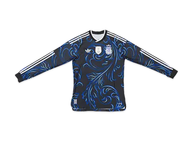 adidas Soccer Argentina 2026 Away Authentic Long Sleeve Jersey "Black/Lucid Blue/Blue Burst"