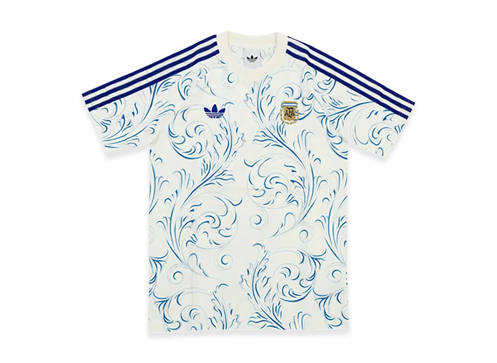 adidas Soccer Argentina Originals Allover Print Short Sleeve T-Shirt "Off-White"