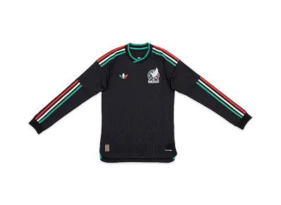 adidas Soccer Mexico 2026 2026 3rd Authentic Long Sleeve Jersey "Black"