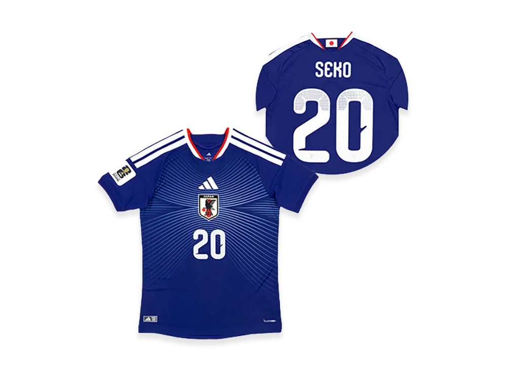 adidas Soccer Japan 2026 Home Authentic Jersey "FIFA World Cup 26 Official Sleeve Badge" #20 Ayumu Seko "Japan Blue"