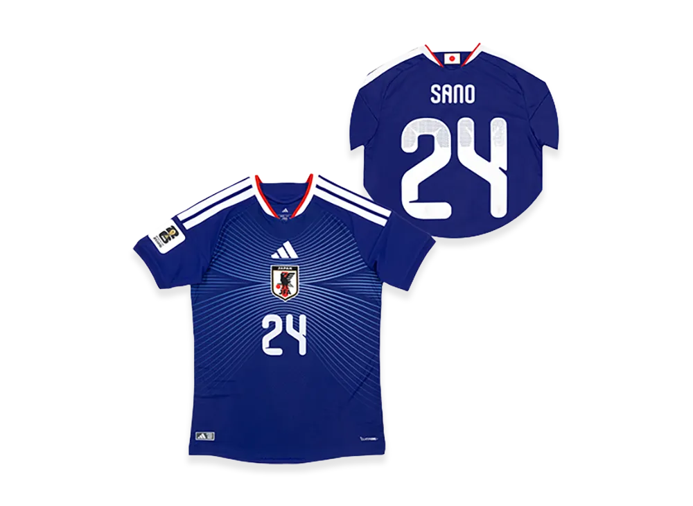 adidas Soccer Japan 2026 Home Authentic Jersey "FIFA World Cup 26 Official Sleeve Badge" #24 Kaishu Sano "Japan Blue"