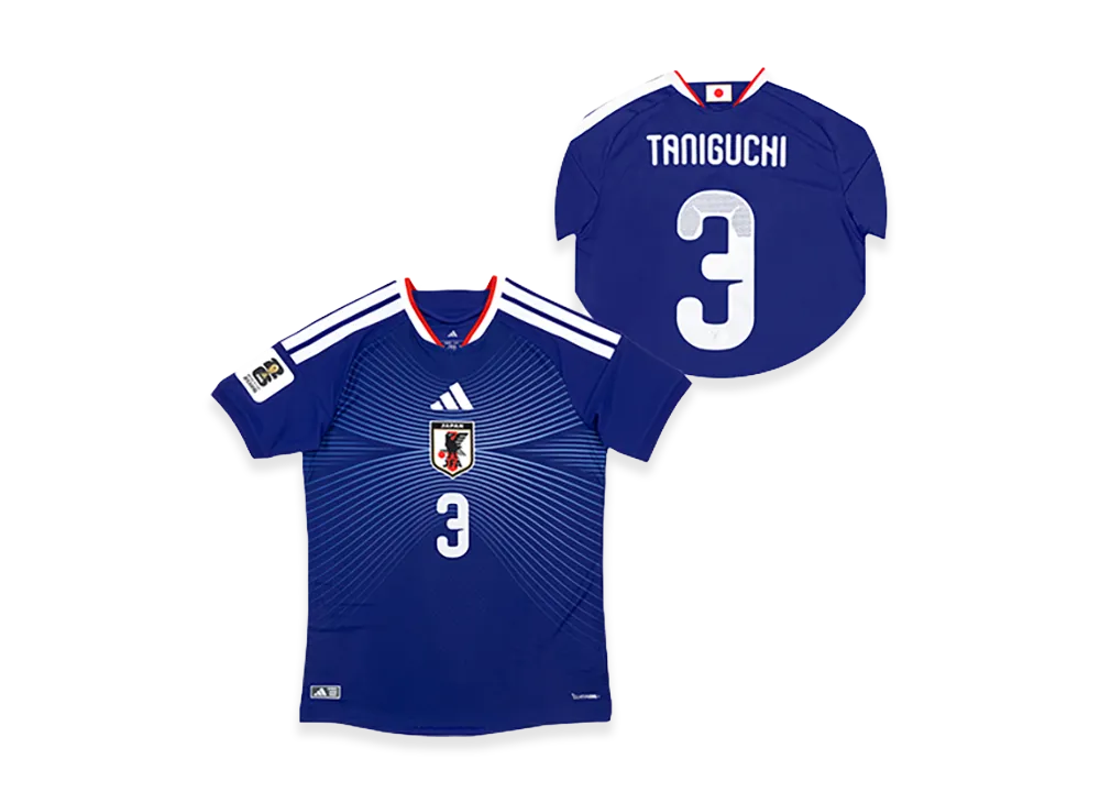 adidas Soccer Japan 2026 Home Authentic Jersey "FIFA World Cup 26 Official Sleeve Badge" #3 Shogo Taniguchi "Japan Blue"