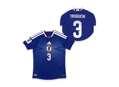 adidas Soccer Japan 2026 Home Authentic Jersey "FIFA World Cup 26 Official Sleeve Badge" #3 Shogo Taniguchi "Japan Blue"