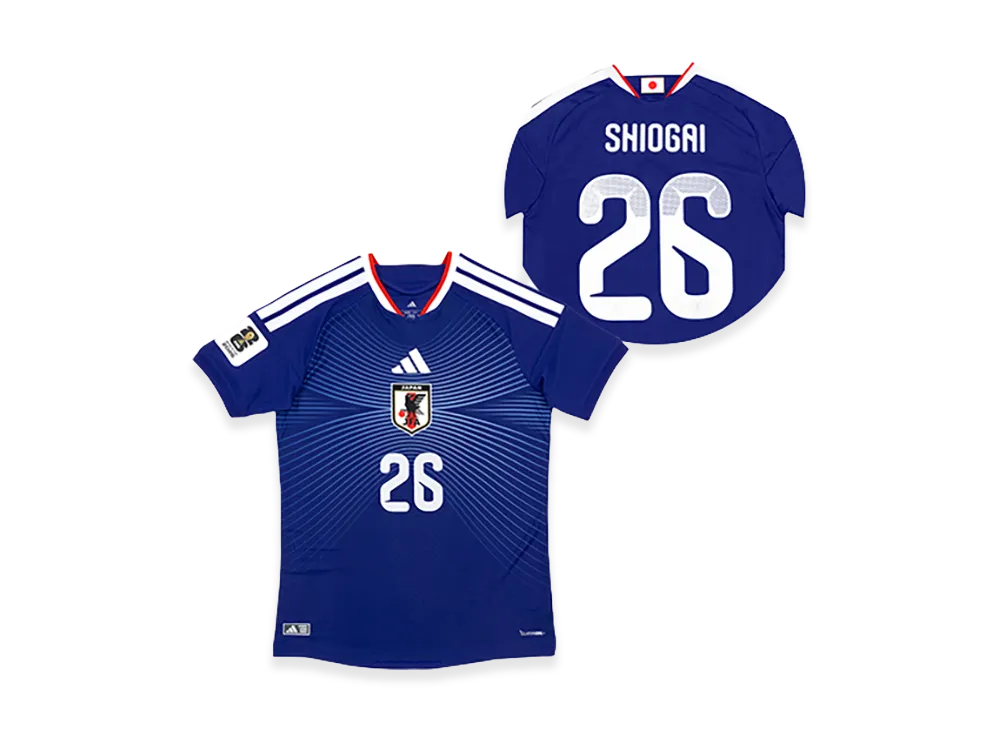 adidas Soccer Japan 2026 Home Authentic Jersey "FIFA World Cup 26 Official Sleeve Badge" #26 Kento Shiogai "Japan Blue"