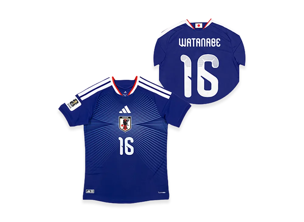 adidas Soccer Japan 2026 Home Authentic Jersey "FIFA World Cup 26 Official Sleeve Badge" #16 Tsuyoshi Watanabe "Japan Blue"