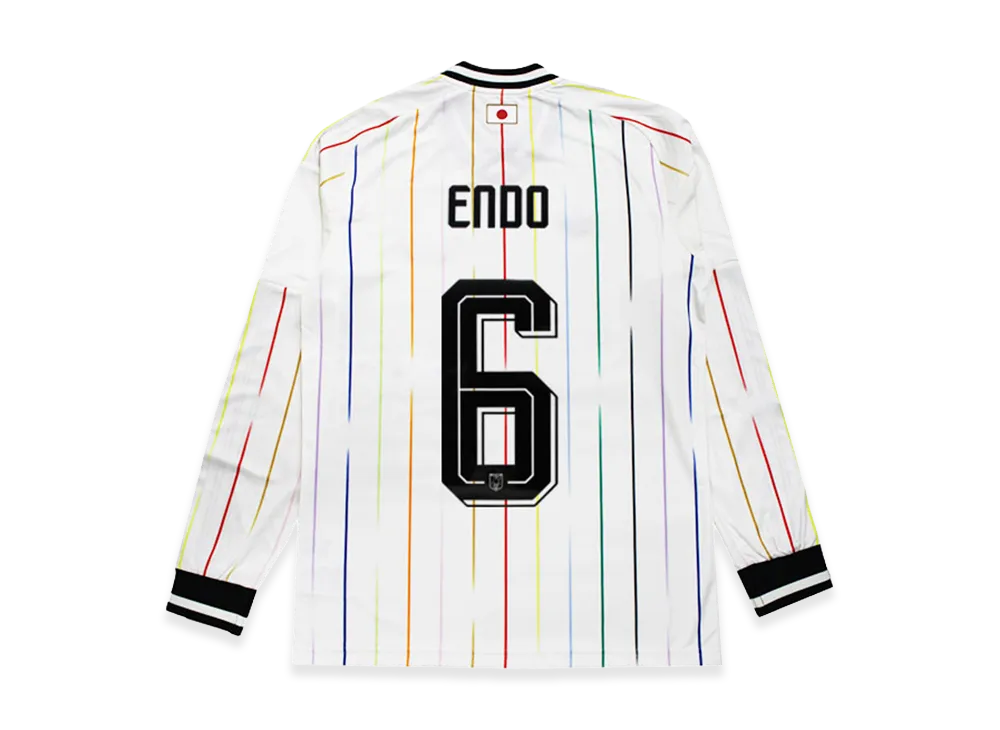 adidas Soccer Japan 2026 Away Replica Jersey Long Sleeve #6 Wataru Endo "OffWhite/Black"