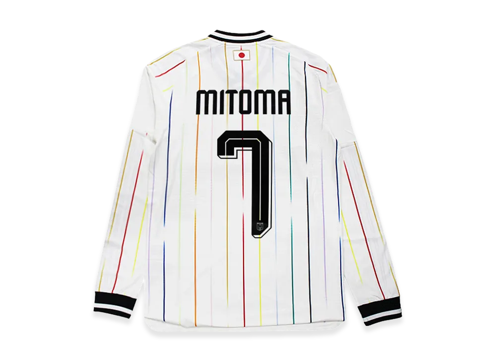 adidas Soccer Japan 2026 Away Authentic Jersey Long Sleeve #7 Kaoru Mitoma "OffWhite/Black"