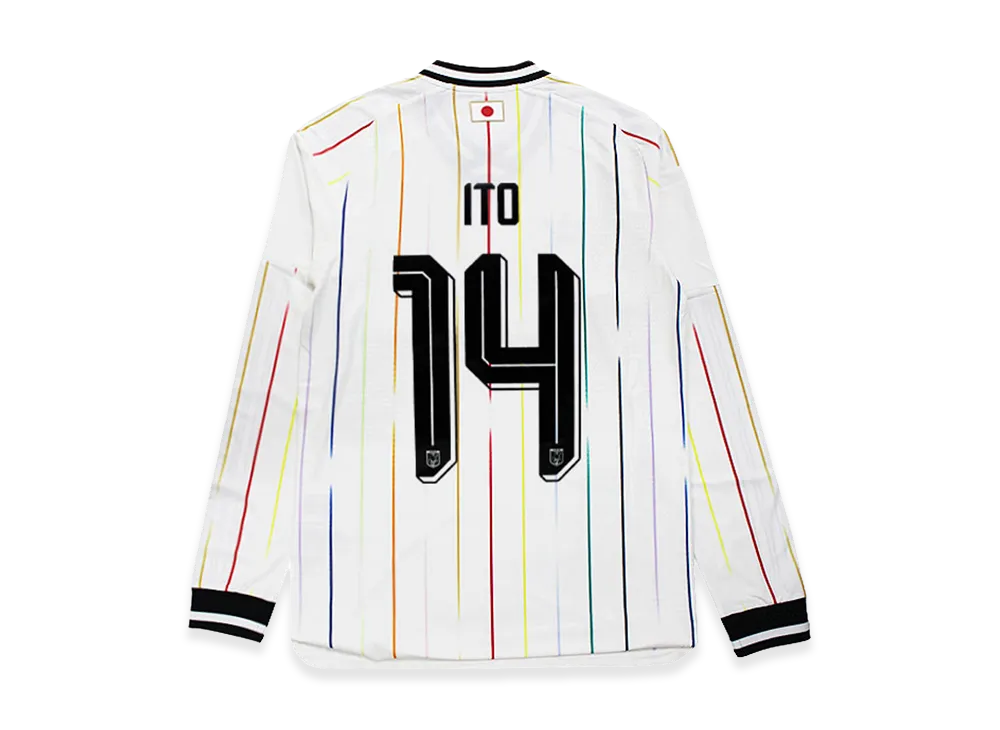 adidas Soccer Japan 2026 Away Authentic Jersey Long Sleeve #14 Junya Ito "OffWhite/Black"