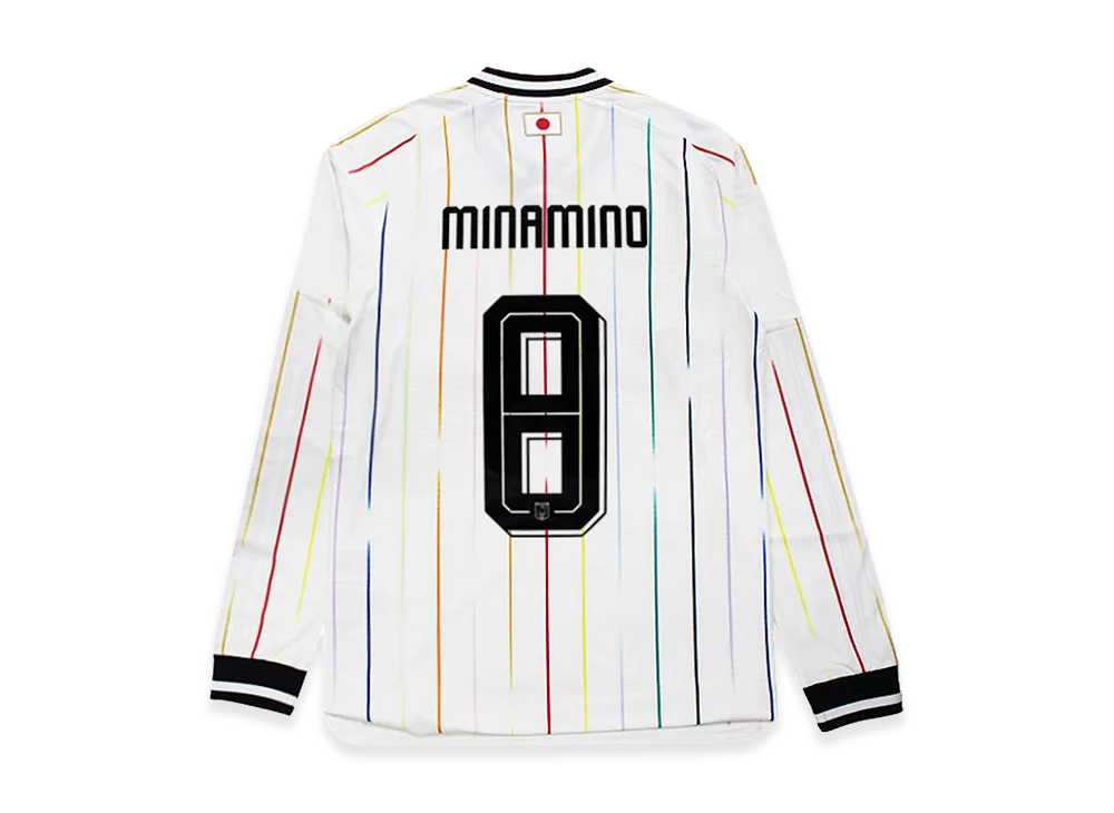 adidas Soccer Japan 2026 Away Authentic Jersey Long Sleeve #8 Takumi Minamino "OffWhite/Black"