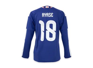 adidas Soccer Japan 2026 Home Replica Long Sleeve Jersey #18 Ayase Ueda "Japan Blue/Ash Blue"