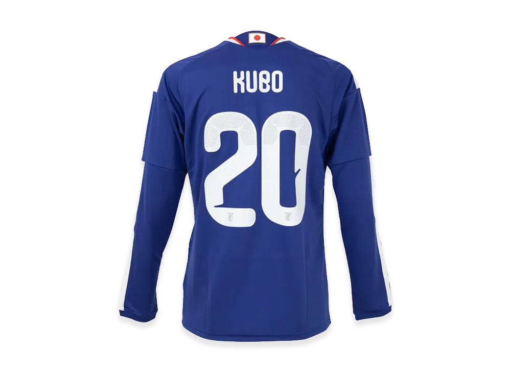 adidas Soccer Japan 2026 Home Replica Long Sleeve Jersey #20 Takefusa Kubo "Japan Blue/Ash Blue"