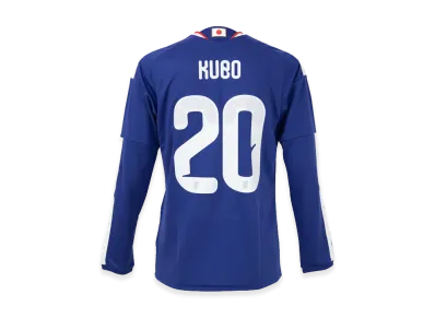 adidas Soccer Japan 2026 Home Replica Long Sleeve Jersey #20 Takefusa Kubo "Japan Blue/Ash Blue"