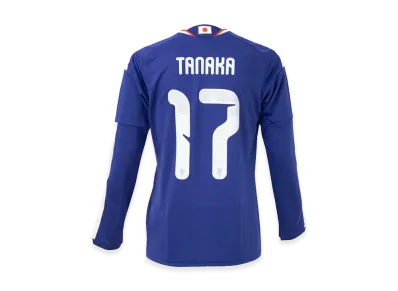 adidas Soccer Japan 2026 Home Replica Long Sleeve Jersey #17 Ao Tanaka "Japan Blue/Ash Blue"