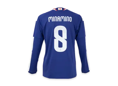 adidas Soccer Japan 2026 Home Replica Long Sleeve Jersey #8 Takumi Minamino "Japan Blue/Ash Blue"