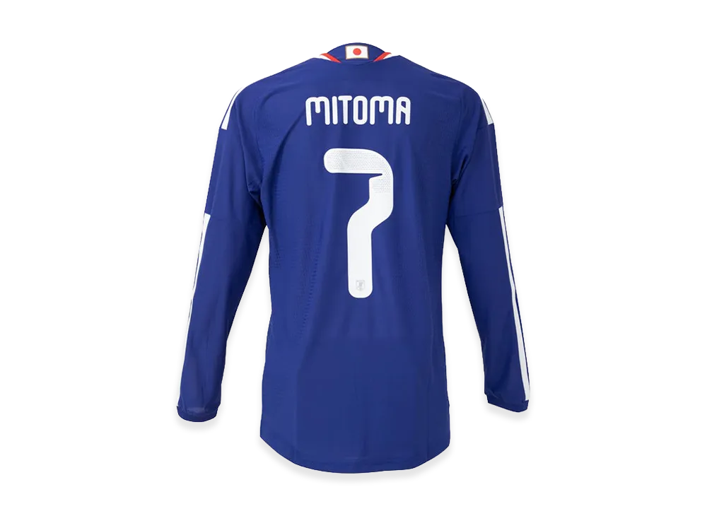 adidas Soccer Japan 2026 Home Authentic Long Sleeve Jersey #7 Kaoru Mitoma "Japan Blue/Ash Blue"