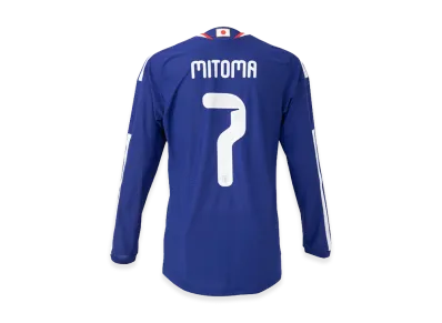adidas Soccer Japan 2026 Home Authentic Long Sleeve Jersey #7 Kaoru Mitoma "Japan Blue/Ash Blue"