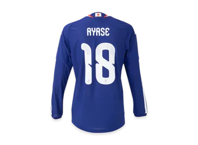 adidas Soccer Japan 2026 Home Authentic Long Sleeve Jersey #18 Ayase Ueda "Japan Blue/Ash Blue"