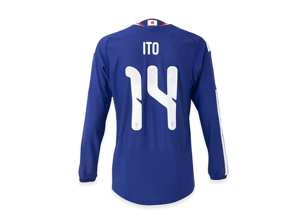 adidas Soccer Japan 2026 Home Authentic Long Sleeve Jersey #14 Junya Ito "Japan Blue/Ash Blue"