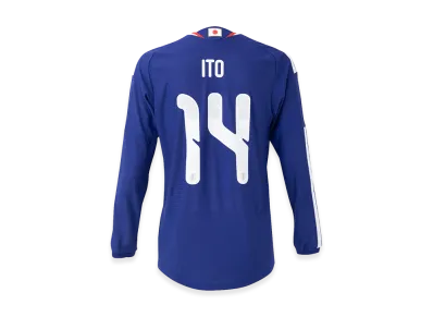 adidas Soccer Japan 2026 Home Authentic Long Sleeve Jersey #14 Junya Ito "Japan Blue/Ash Blue"