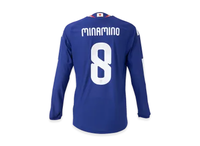 adidas Soccer Japan 2026 Home Authentic Long Sleeve Jersey #8 Takumi Minamino "Japan Blue/Ash Blue"