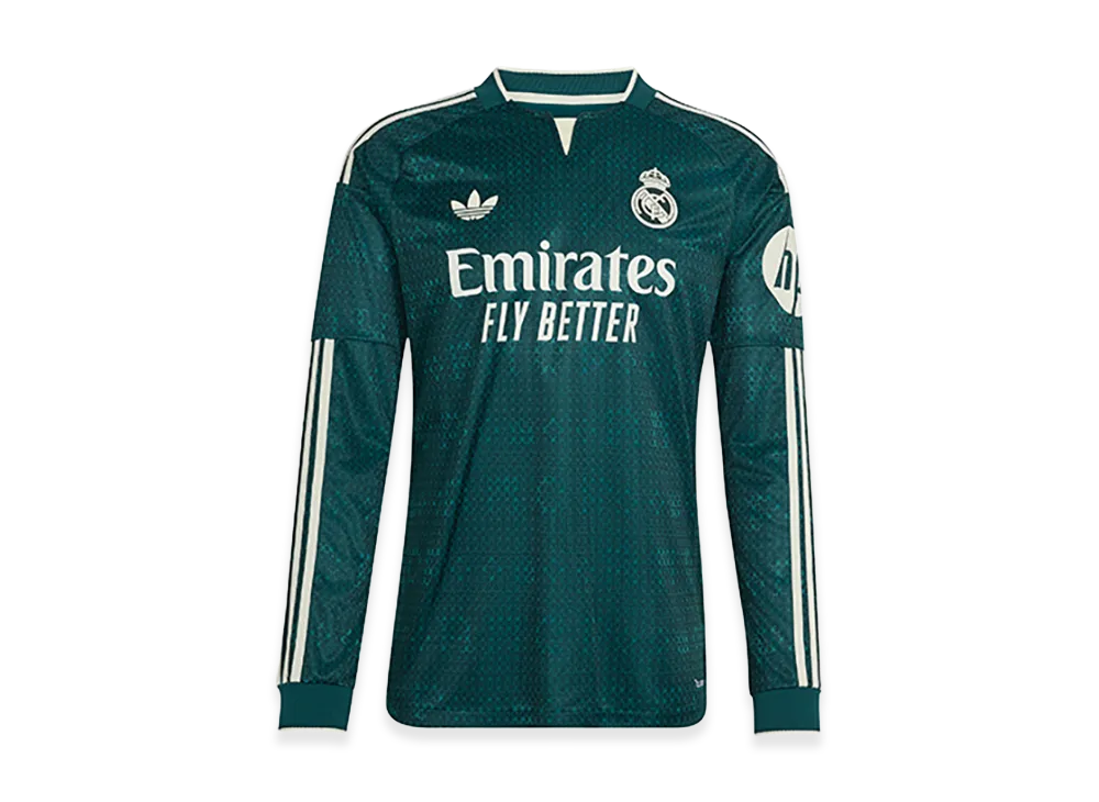 adidas 26-27 Real Madrid Away Authentic Long Sleeve Jersey "Green"