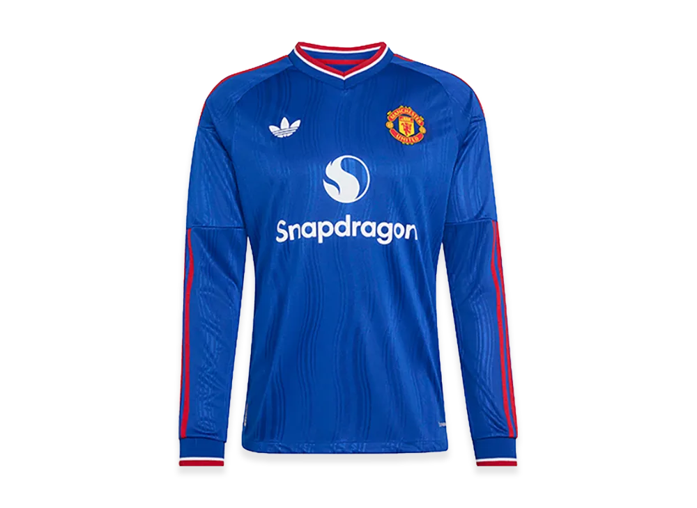 adidas 26-27 Manchester United Away Authentic Long Sleeve Jersey "Blue"