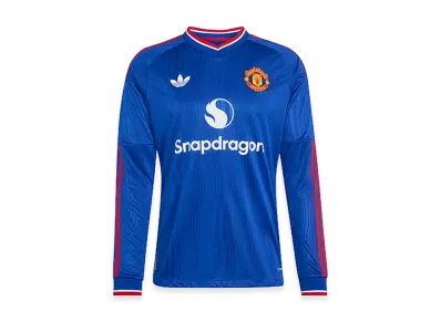 adidas 26-27 Manchester United Away Authentic Long Sleeve Jersey "Blue"