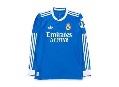 adidas 25-26 Real Madrid 3rd Authentic Long Sleeve Jersey "Blue"
