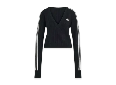 adidas Adiluna Season 2 x BLACKPINK JENNIE Women's Knit Wraparound Cardigan "Black"