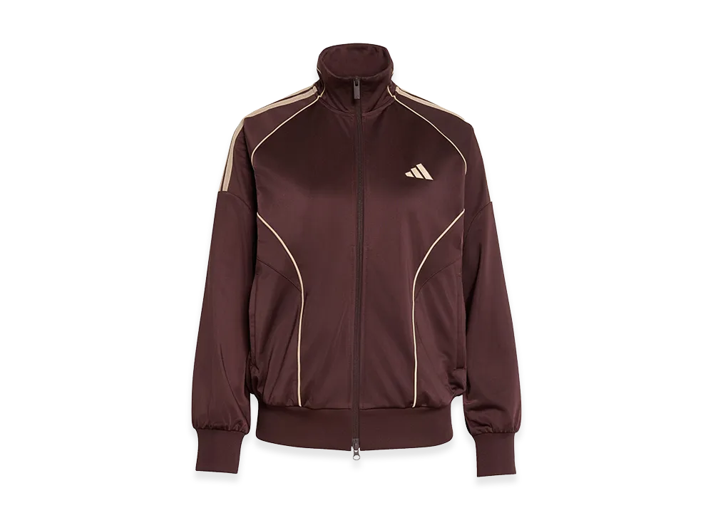 adidas Women's Stadium Tricot Loose Fit Track Top "Shadow Brown"