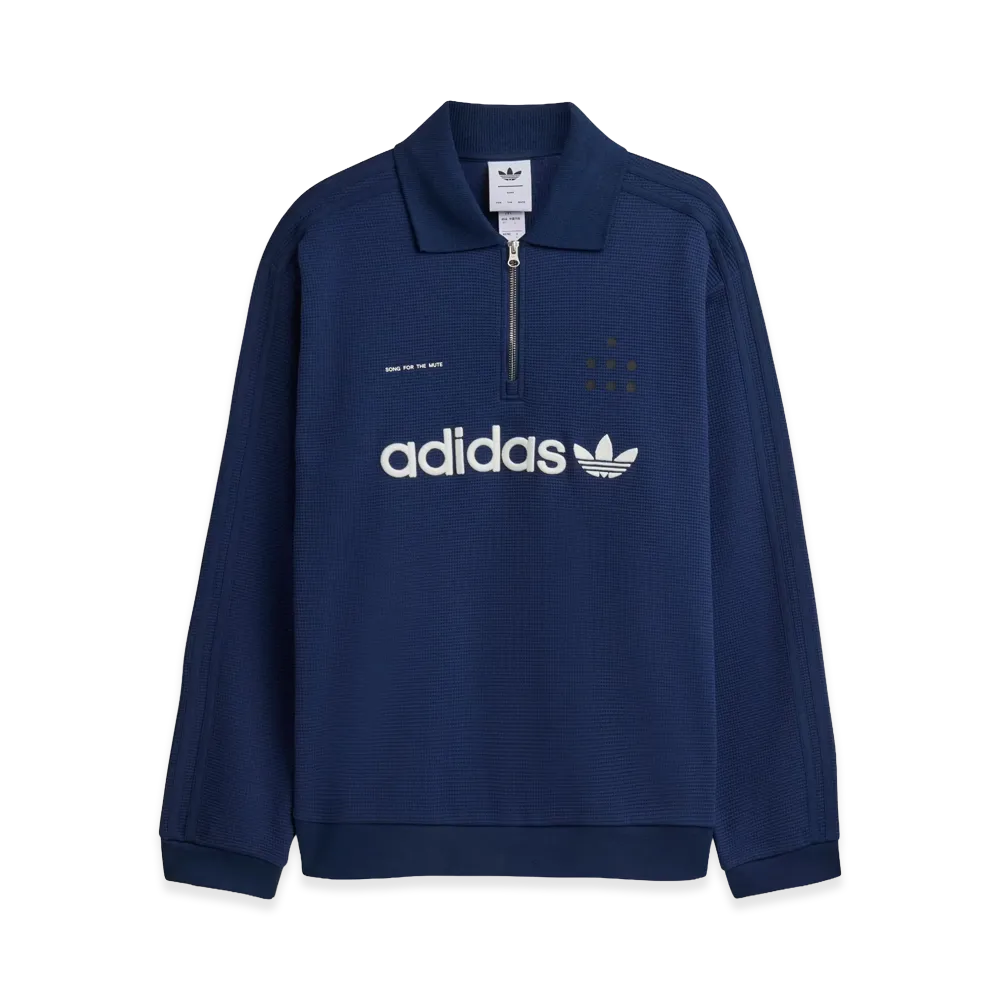 adidas x Song for the Mute ADI008 L/S Polo Shirt "Night Indigo"